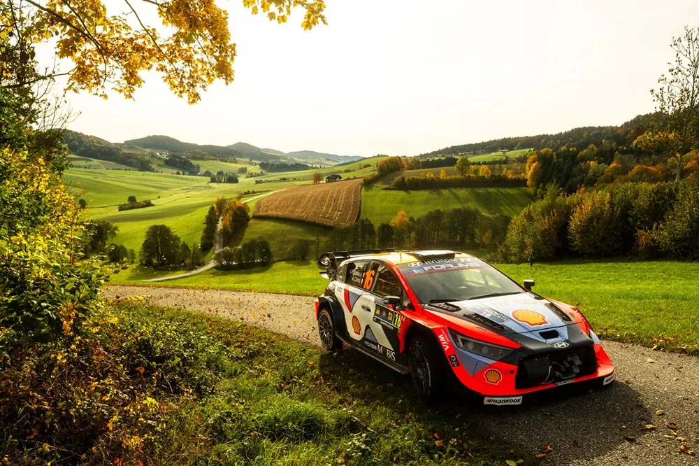Hankook-supported WRC car at Central European Rally
