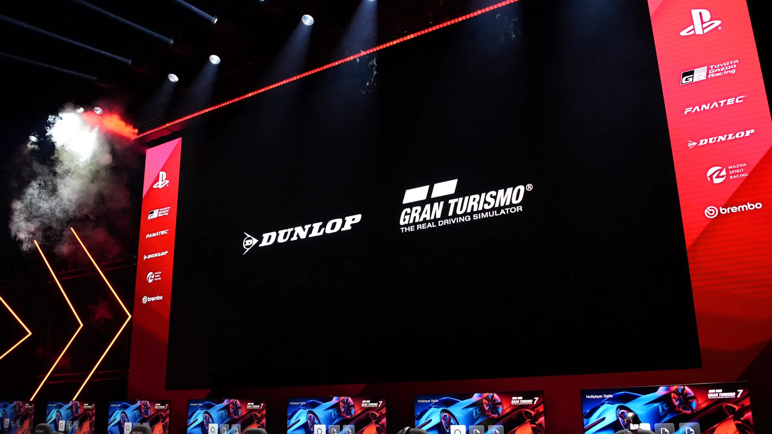 Gran Turismo World Series 2025 Berlin featuring Dunlop branding