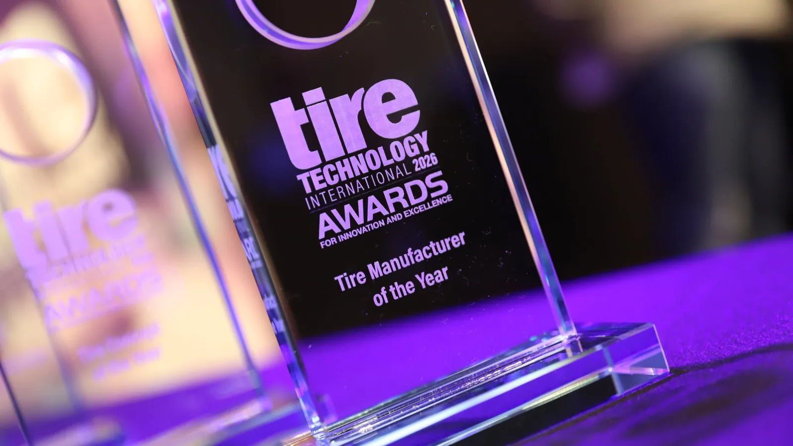 Continental receiving Tyre Manufacturer of the Year award at Tire Technology Expo in Hanover March 2026