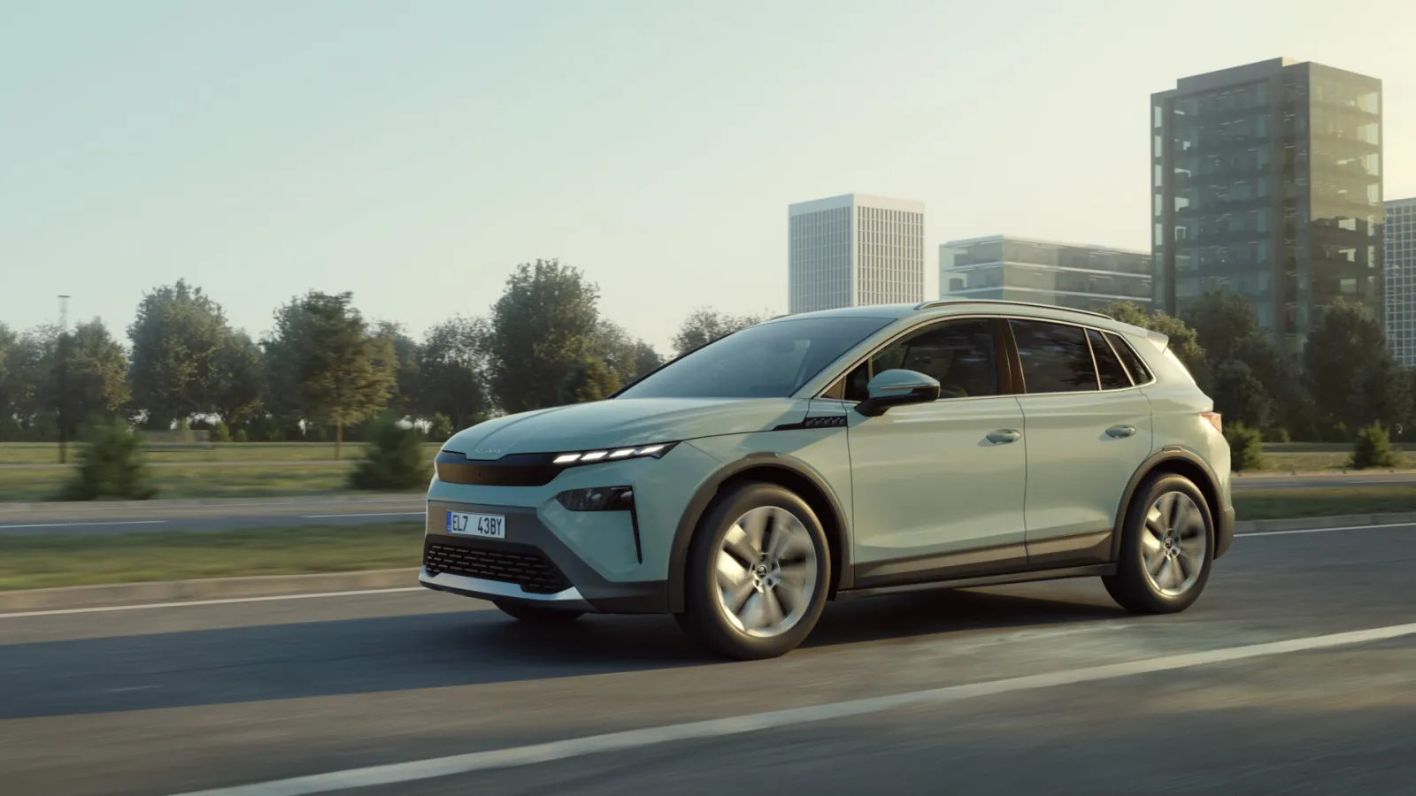 The all-electric Škoda Elroq, equipped with the Continental EcoContact 7. (Photo: Škoda Press Kit)